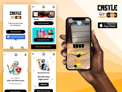 Castle of Cans: AR Game Design ar augmented reality brand design branding castle character design craft beer design flat illustration game graphic design illustration logo medieval meta metaverse mobile game skulls vector illustration vr