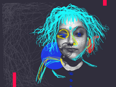 Self Portrait absurd absurdist colourful design editing finearts illustraion illustrator lineart photoshop surreal art surrealism vector