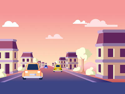 Automotive - Dusk automotive design illustration