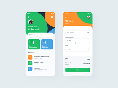 Banking App UI/UX Design interface mobile ui ui design uiux ux ux design