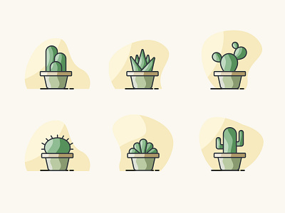 Indoor Plants cactus icon icons illustraion indoor plant indoor plants