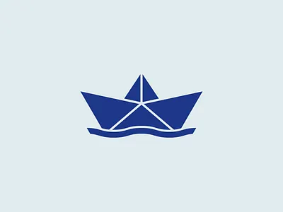 Paper Boat Logo boat dailylogochallenge dailylogodesign icon logo logodesign origami