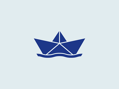Paper Boat Logo boat dailylogochallenge dailylogodesign icon logo logodesign origami