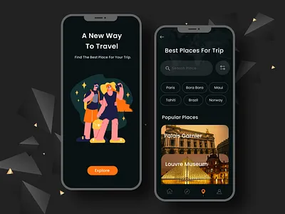 Wanderlust - Travel & Exploration App android app ios travel app designing travelapp ui ui travel app ui travel app android ui travel app ios