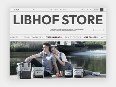 Libhof - web design concept bags collers concept design libhof monomalism shop store thermal ui ux web webdesign website