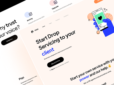 Business Landing page branding concept design figma gradient illustration landing landing design landingpage layout light melow minimal ui uiux web