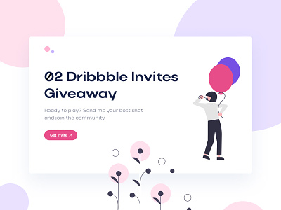 Dribbble Invites Giveaway app branding design dribbble graphic design illustration invitation invite logo mobile ui ux vector web