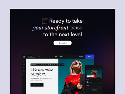 Landing page - WebBuilder app app design brand builder concept design landinng page product product design uidesign uiux visual design website builder