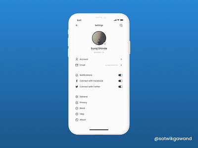 038 - Settings Page app app design app ui concept concept design design figma mobile ui uidesign