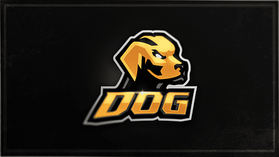 Dog Mascot Logo angry animal art branding design dog e sports gold illustration logo mascot mascot logo vector yellow