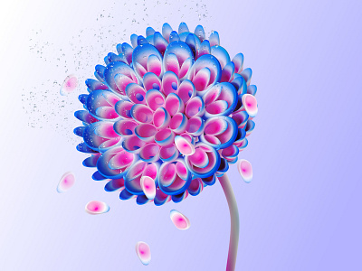 3D Art - Blossom🌸 3d graphics 3d web illustration 3dart 3ddesign 3dgraphics 3dillustration 3dmodelling art blossom brand design flower graphic marketing design petal petals plant render water