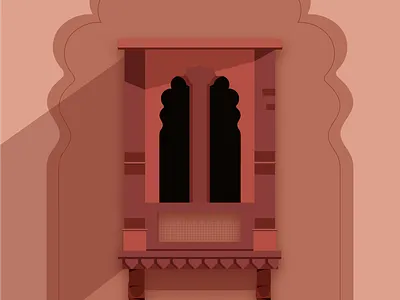 Vintage window in India brand brand identity branding design illustration packaging