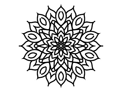 Simple Mandala Design circle meditation pattern