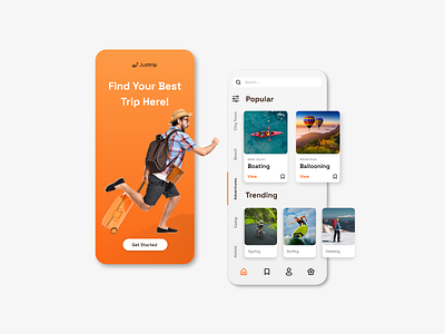 Just Trip _Tourism App Design appdesign branding dailyui design mobileappdesign tourism trip ui ux