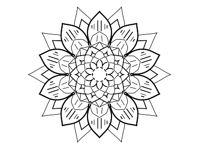 Vector illustration mandala circle meditation pattern