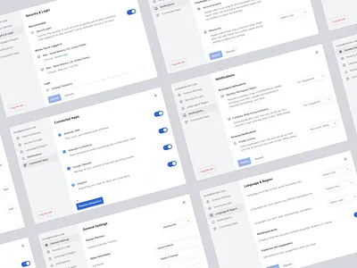 Haystack - User Settings clean daily 100 challenge dashboard dashboard settings design design system fintory flat design light mode menu modal modern ui navigation popover popup responsive modal settings sidebar user settings ux