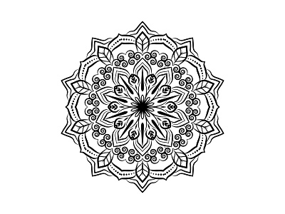 Mandala for color book circle meditation pattern