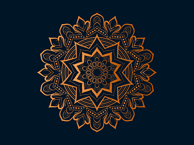 Simple Mandala Design arabic circle meditation pattern