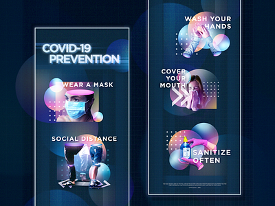 COVID-19 Prevention Methods abstract collage art coronavirus covid covid prevention covid19 graphic design illustration illustrator infographic infographic design pandemic photo collage poster poster design psa sanitize social distance wash your hands wear a mask