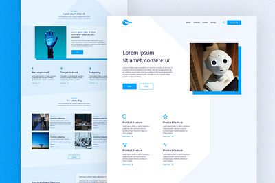 Octagon is a modern Adobe XD landing page design template. adobe xd app landingpage mockup mockup design mockup template ui ux uxui web