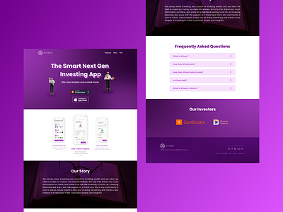 Alinea Invest - Landing Redesign dribble dribble shots ui ui ux design ui ux web uiux uiuxdesign webdesign webdesigner website website design