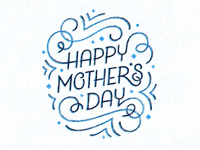 Happy Mother's Day! hand lettering happy mothers day illustration lettering mom mother mothers day screen print texture thanks mom type typography