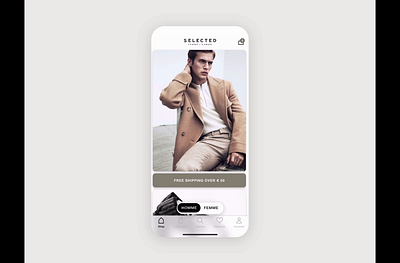 Shrinking navigation bar android app design ecommerce ios ui ux