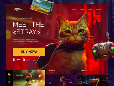 Stray — Newest Cat Game by Clickable Design for Clickable Agency on Dribbble