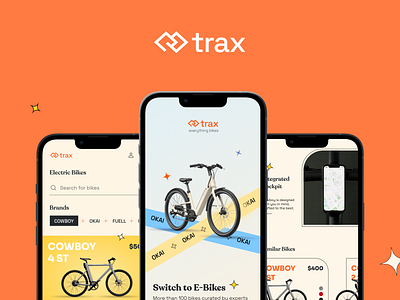 Trax: Bike Shop app design design interaction design uiux uiux design user experience