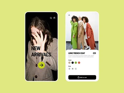 trench design fashion fashion app green vector yellow