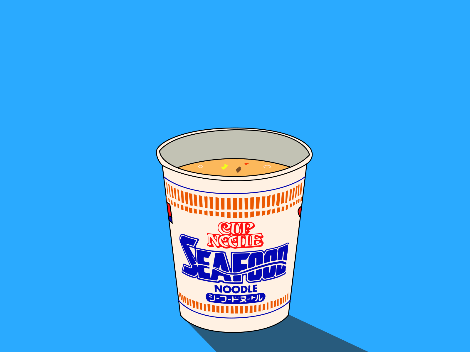 Cup Noodles cup cup noodles hotel loading lottie noodles simple simple illustration