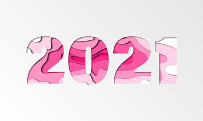 2021 paper cut effect banner in pink colors 2021 banner digital illustration illustration illustrator new year paper cut pink vector vector illustration vector illustrator баннер вектор векторная графика векторная иллюстрация иллюстратор иллюстрация