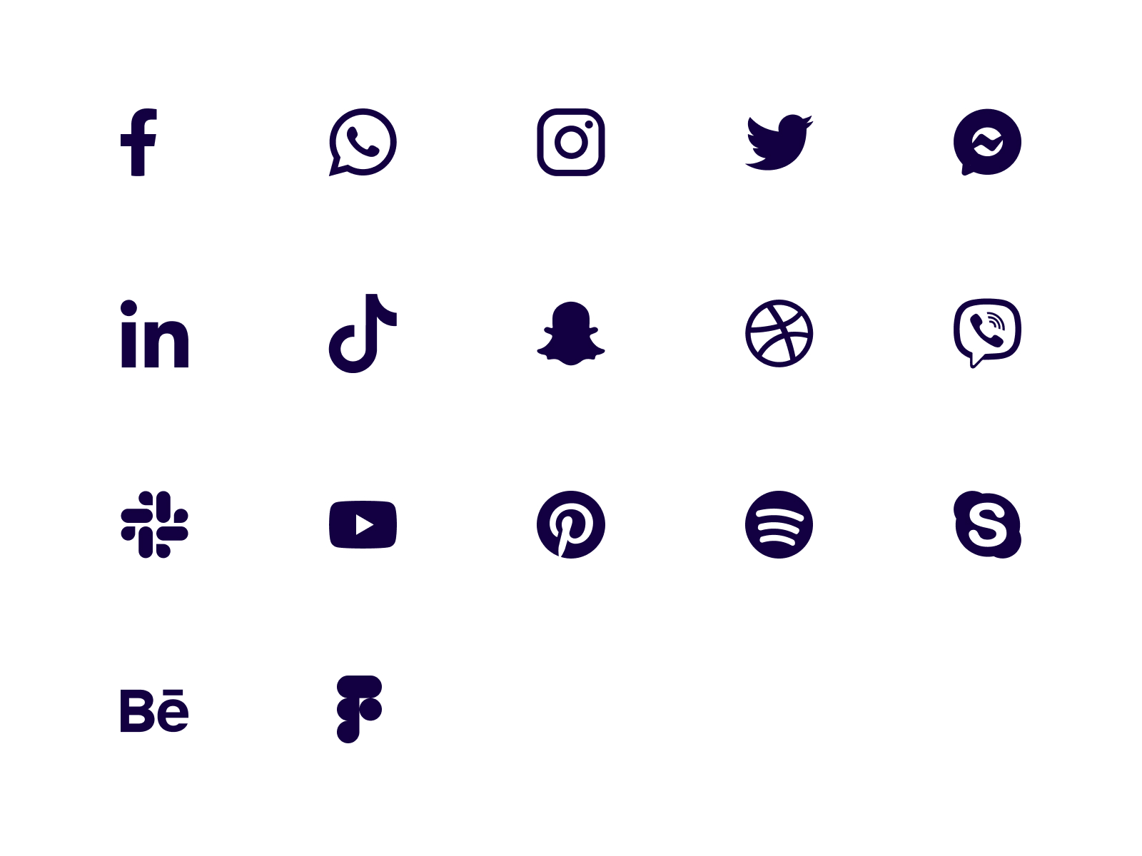 social icons minimal