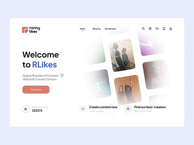 RLikes - Digital Content Platform application best creators best design 2022 content creation content marketing copy writing create content creative ideas creativity creators digital content digital platform digital retailer interactions landing page design marketing marketing tool product design social media ui animation