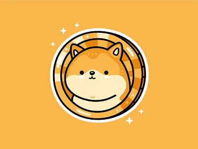 Dogecoin kawaii akita inu bitcoin cartoon character coin concept crypto currency cute dog doge dogecoin finance illustration internet kawaii logo money puppy technology