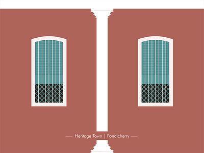 Pondicherry Window Series V digital art digital illustration graphic design hand skills illustration pondicherry the window project window