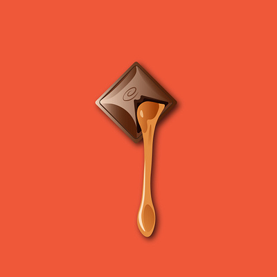 Chocolate caramel design dribbble illustration vector