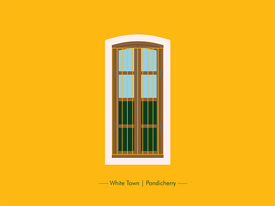 Pondicherry Window Series VIII design digital art digital illustration graphic design hand skills illustration the window project window