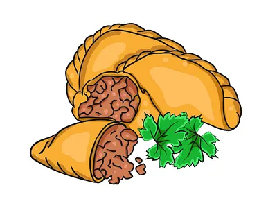 Argentinian empanadas design illustration logo modern logo restaurant ui ux vector