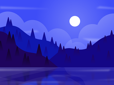 Caerulus design illustration landscape vector