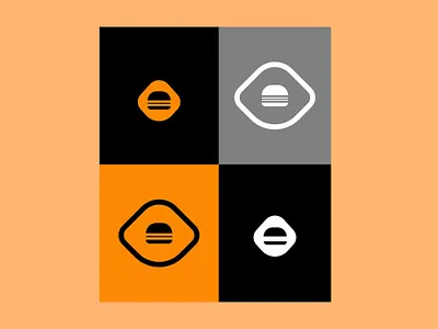 Burger brandin design fun logo minimal