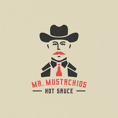 Mr. Mustachios Branding (Unused Concept), 2022 badge brand identity branding character cowboy design hot hot sauce illustration minnesota sauce spicy