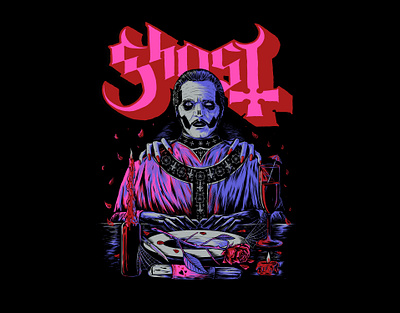 Ghost band drawing drawingart ghost merch metal tshirt