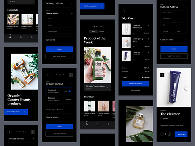 Organic Beauty Product Store | Mobile Ecommerce App app checkout cart checkout e commerce ecommerce ecommerce bottom bar ecommerce onboarding ecommerce product ecommerce shipping mobile cart mobile store mobile ui onboarding ui organic app organic ecommerce organic product organic product app product page product screen store app