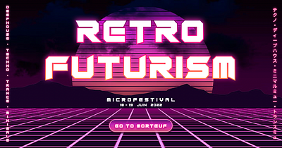 Retro Futurism - Festival - Facebook banner festival illustration retrofuturism vaporwave