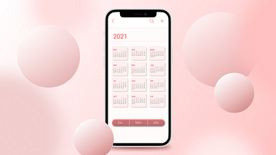 Diseño de calendario femenino app design illustration ui ux vector