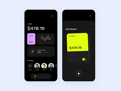 Personal Finance app art branding design minimal ui ux vector