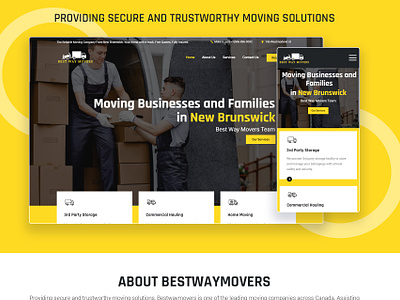 Bestwaymovers graphic design movers serivices packing services user interface web design