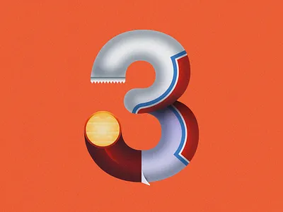 3 Musketeers • 36 Days of Type 2d 3 3 musketeers 36 days of type 36daysoftype 36daysoftype08 alphabet candy chocolate chocolate bar design flat food gradient illustration lettering minimal number 3 typography vector