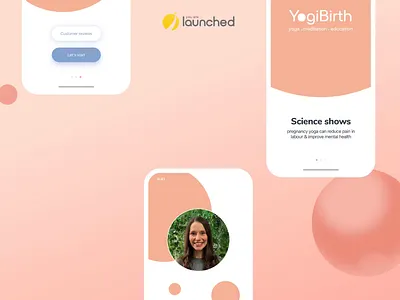 Yogi Birth - Pregnancy Yoga App animation app creative design development health ios iphone app development mobile app development mom mvp pregnancy startup studio ui ux woman yoga
